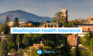 washington health insurance text overlaying image of washington state university